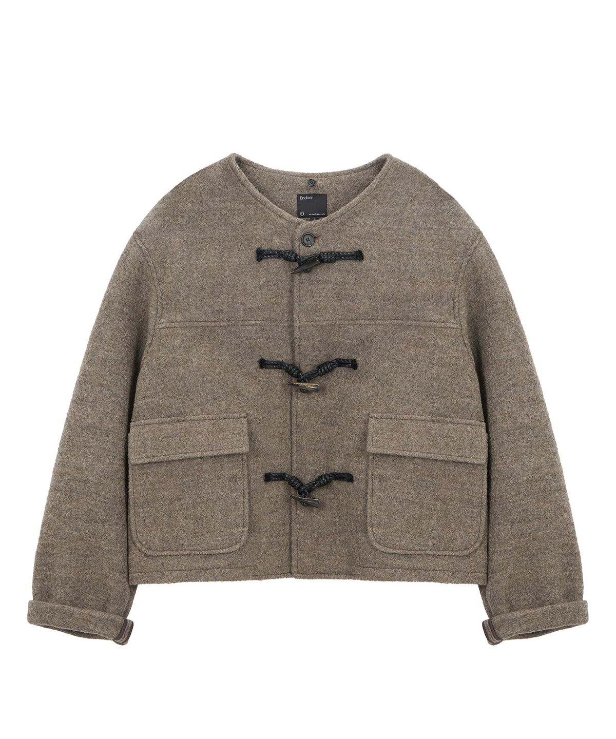 엔도어(ENDOOR) Morrow Hooded Duffle Short Coat (Brown Bokashi)
