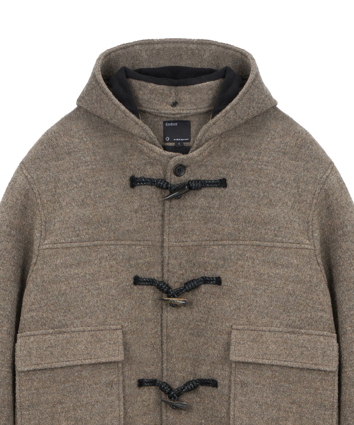 엔도어(ENDOOR) Morrow Hooded Duffle Short Coat (Brown Bokashi)