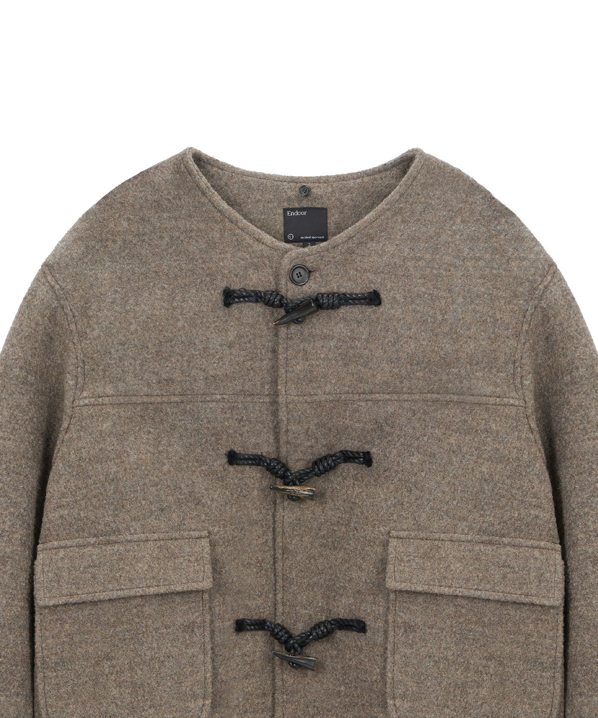 엔도어(ENDOOR) Morrow Hooded Duffle Short Coat (Brown Bokashi)
