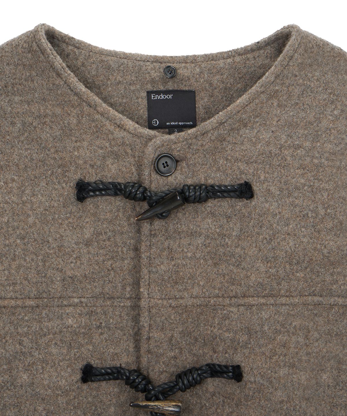 엔도어(ENDOOR) Morrow Hooded Duffle Short Coat (Brown Bokashi)