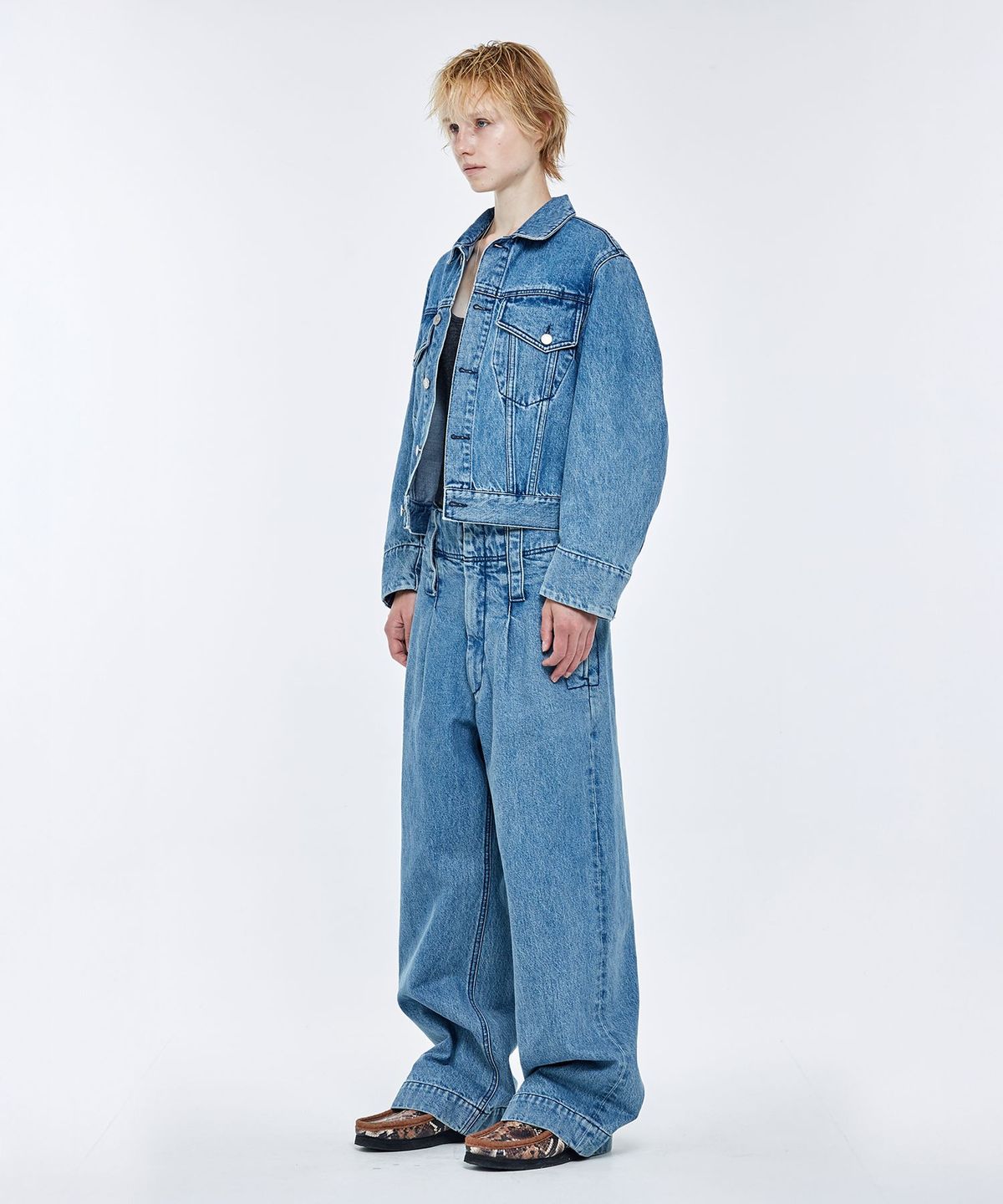 순진(SOONJEANS) 빅포켓 오버사이즈 데님트러커 재킷 [BLUE]