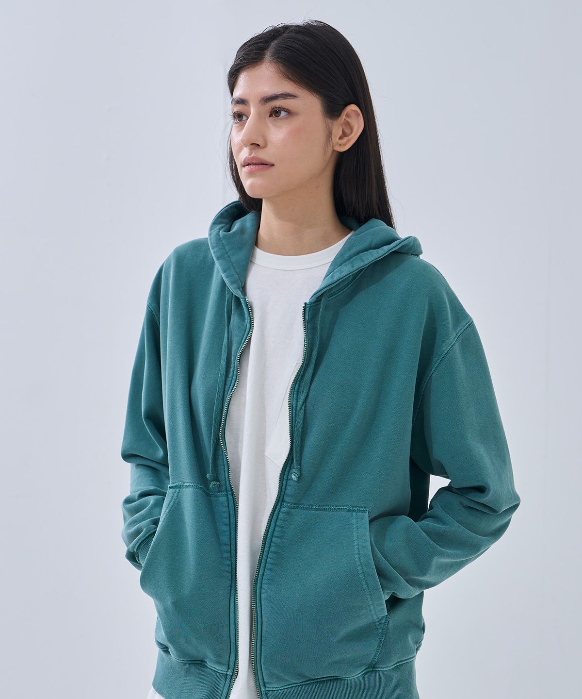 정감 스튜디오(JEONGGAM STUDIOS) Pigment Dyed Hoodie Zip-Up_4 color