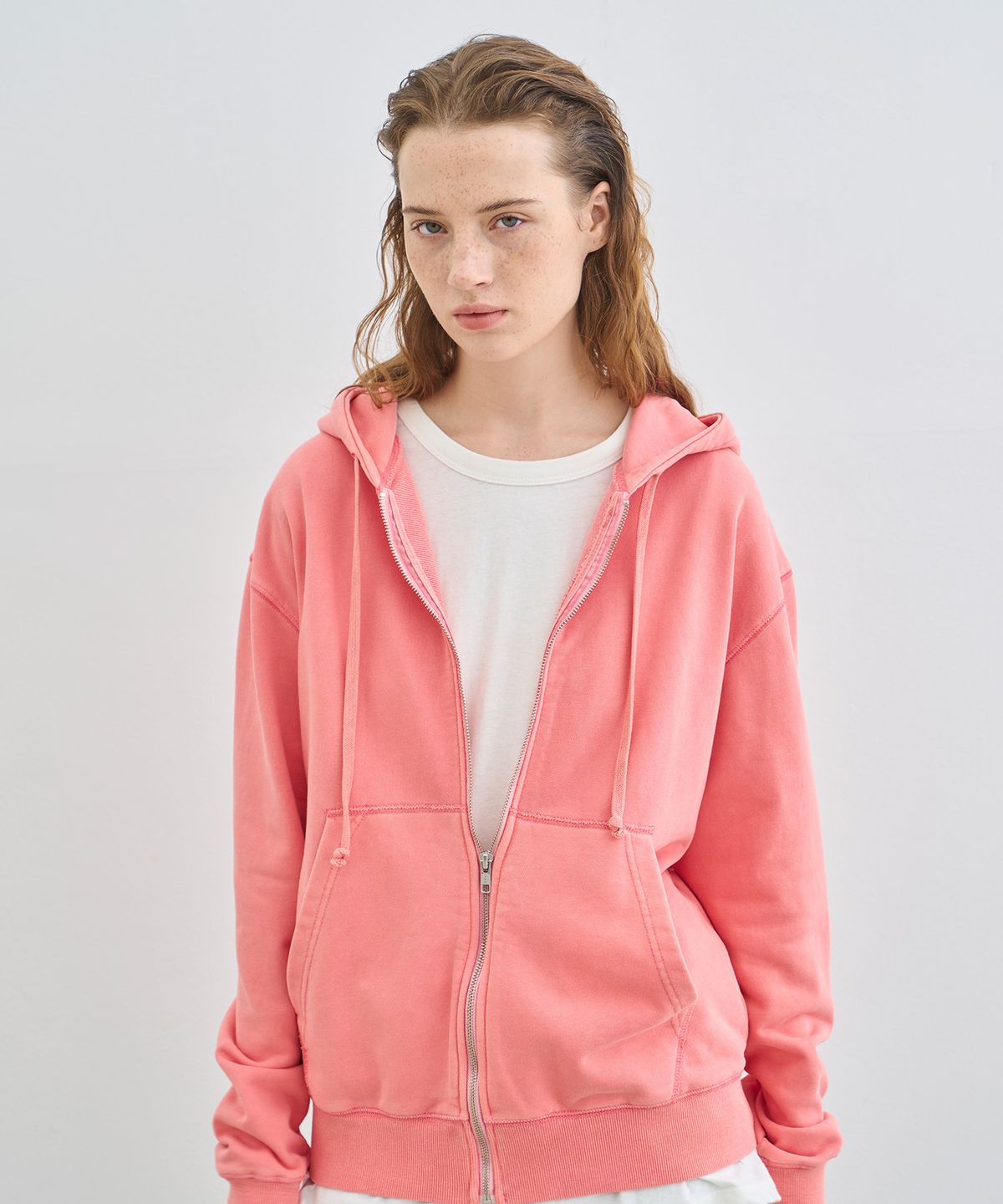 정감 스튜디오(JEONGGAM STUDIOS) Pigment Dyed Hoodie Zip-Up_4 color