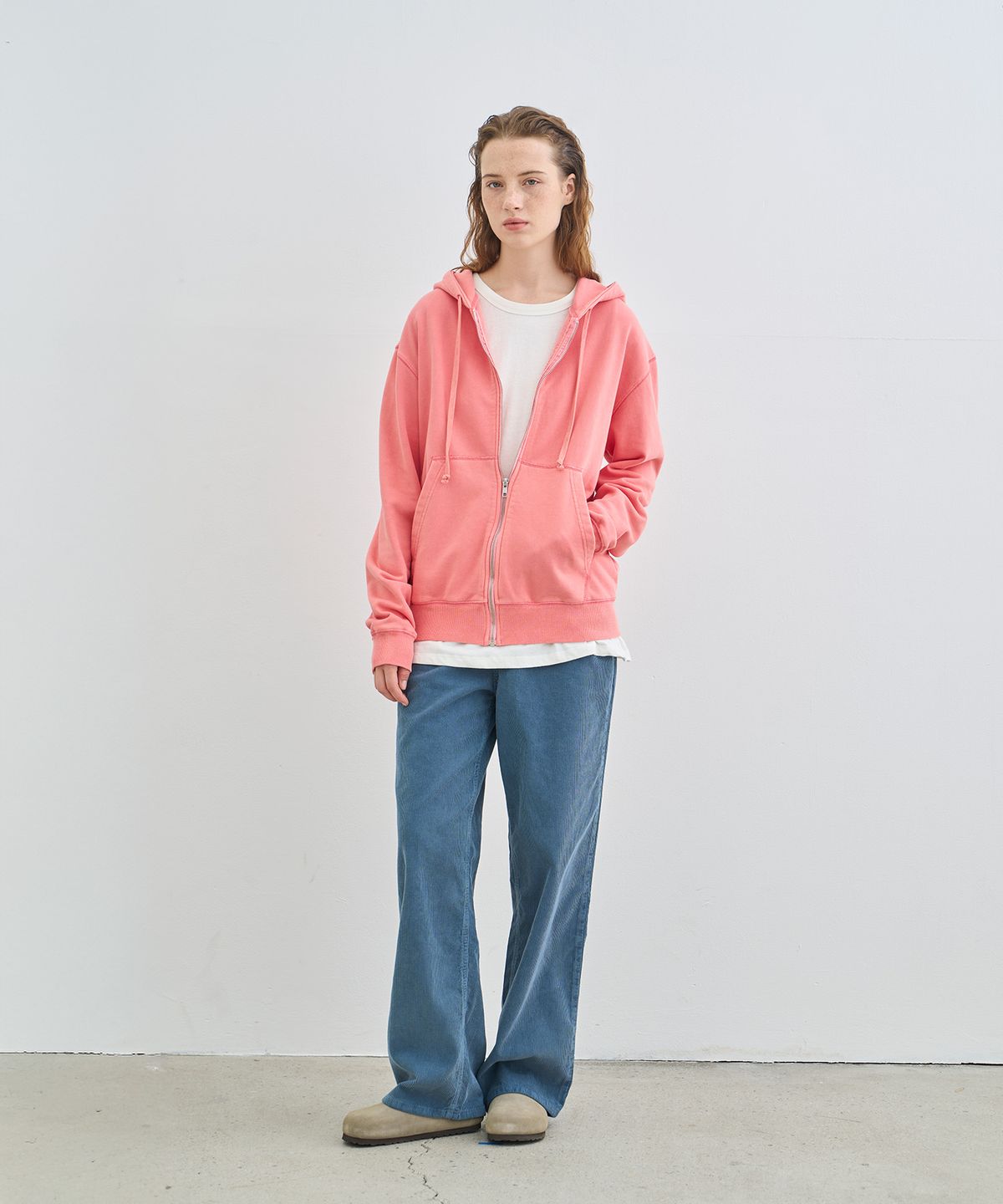 정감 스튜디오(JEONGGAM STUDIOS) Pigment Dyed Hoodie Zip-Up_4 color
