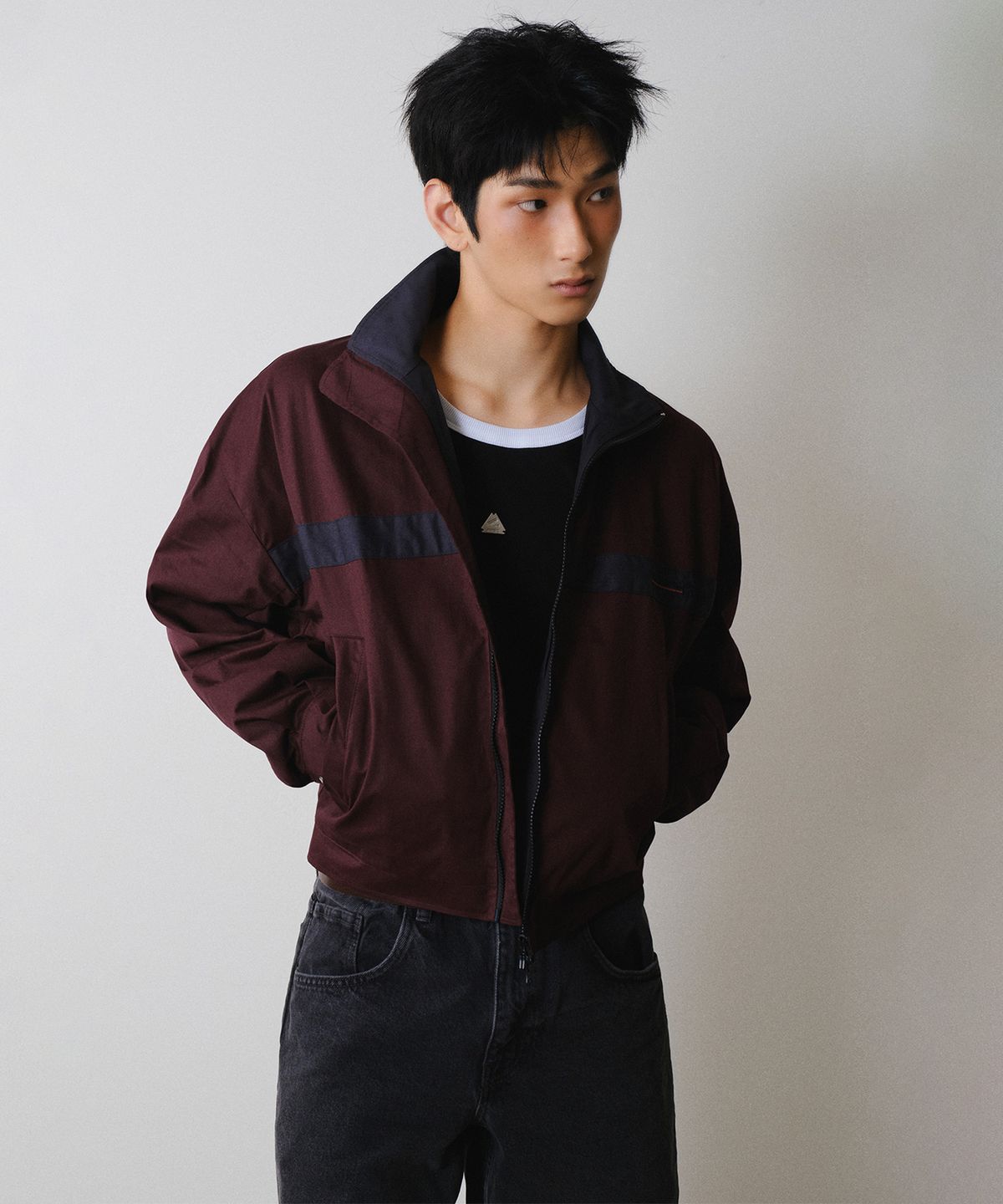 레코딩하우스(RECORDINGHOUSE) REC TRACK JACKET [BURGUNDY]