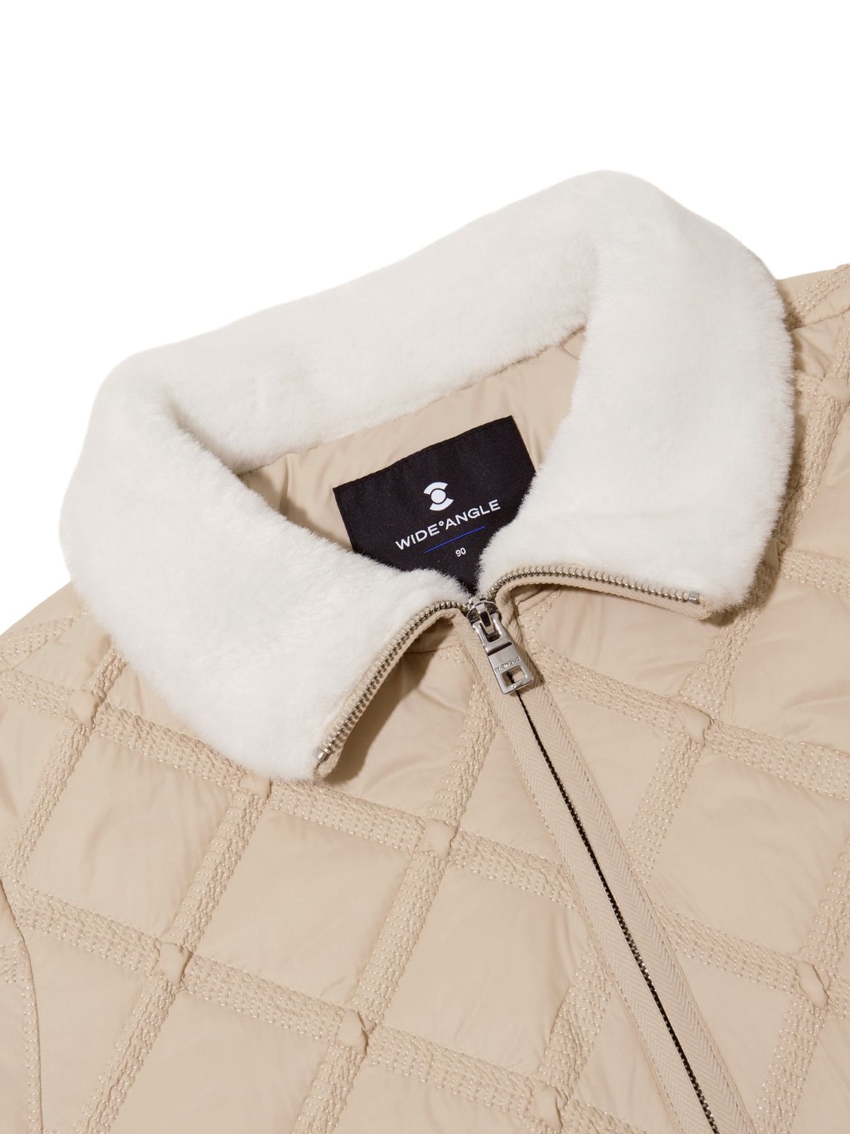 와이드앵글(WIDEANGLE) CO 트위스트 페이크퍼 믹스 자켓 L_PINK BEIGE_WWW26171EU