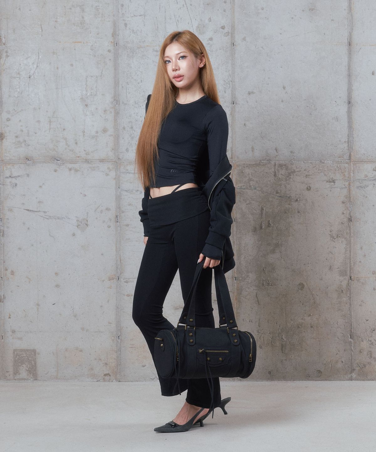 디오스피스(DAUSPICE) (DUC) Cargo Duffle Bag Black