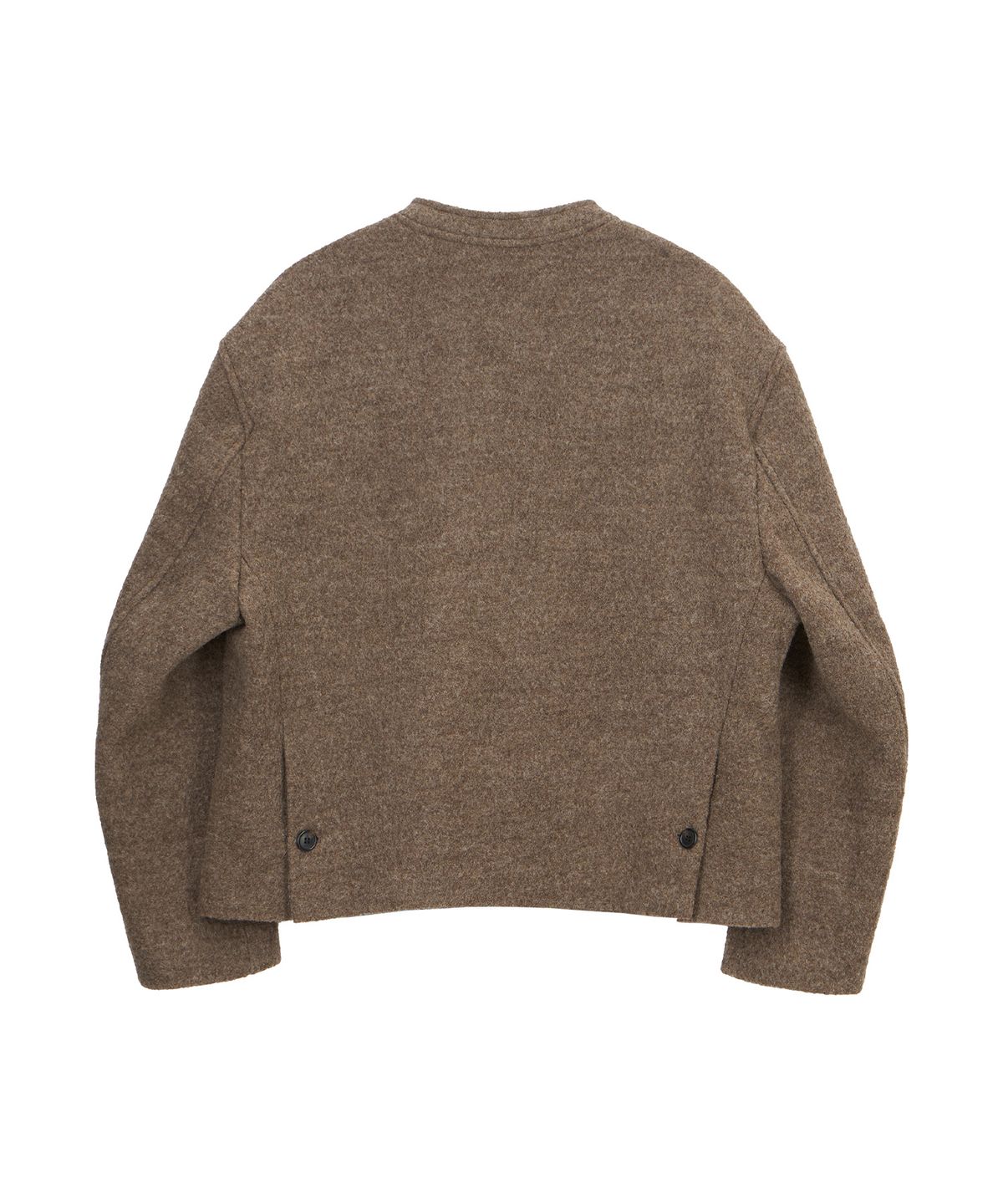 엔도어(ENDOOR) Wesley Stand Collar Short Coat (Brown Bokashi)