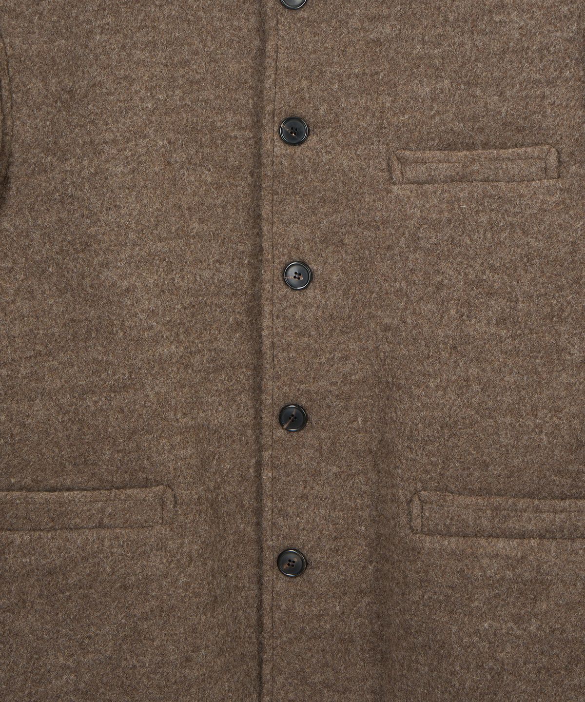 엔도어(ENDOOR) Wesley Stand Collar Short Coat (Brown Bokashi)