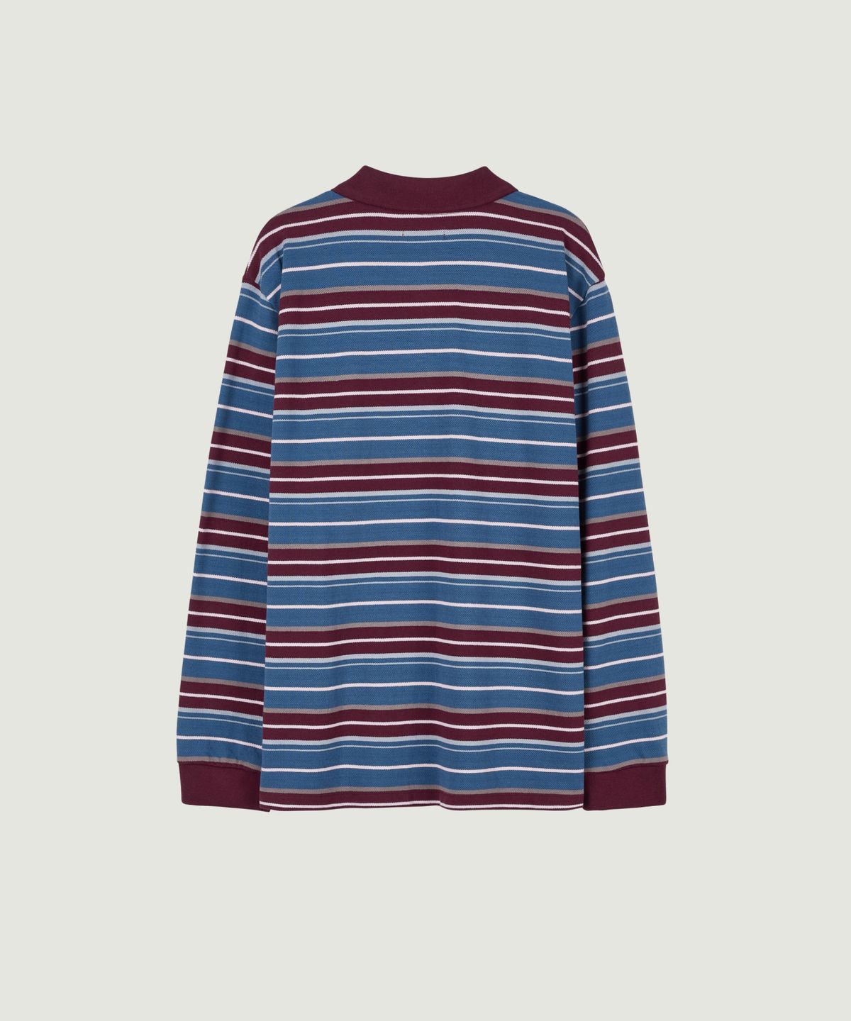 그로브(GROVE) 26FW CARELL STRIPE LS PIQUE SHIRT (WINE)