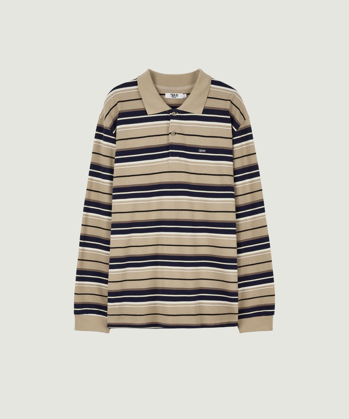 그로브(GROVE) 26FW CARELL STRIPE LS PIQUE SHIRT (BEIGE)