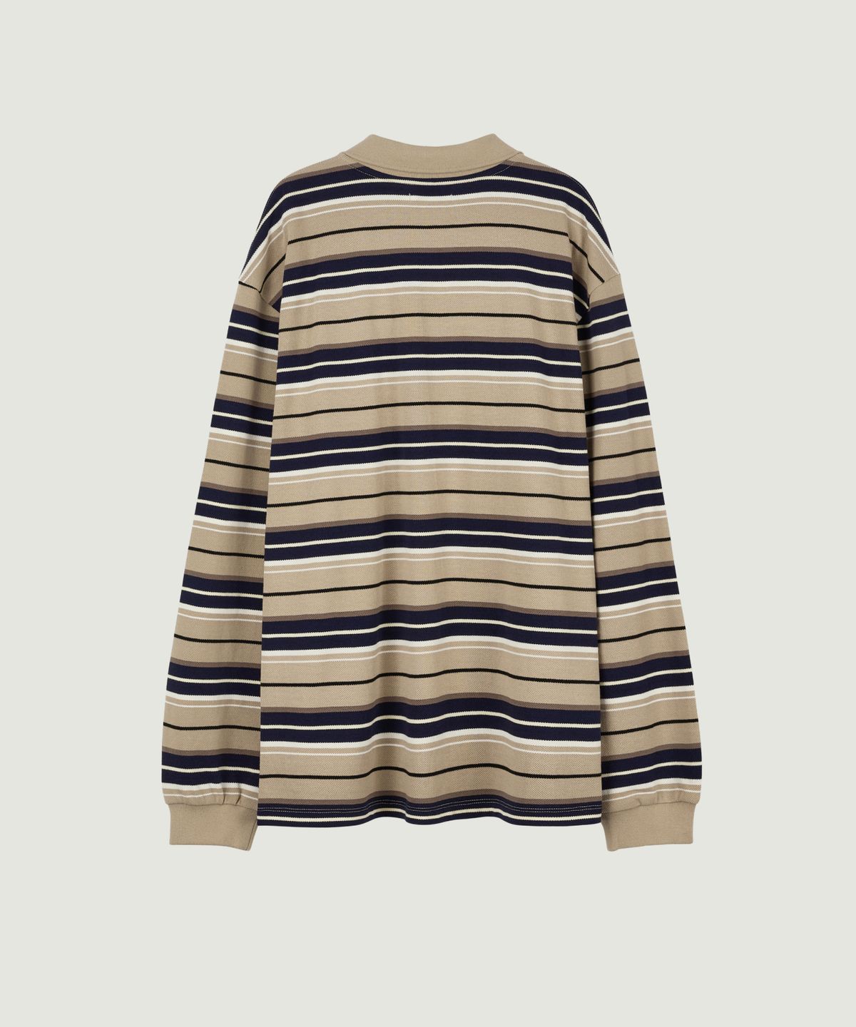 그로브(GROVE) 26FW CARELL OVER-FIT STRIPE LS PIQUE SHIRT (BEIGE)