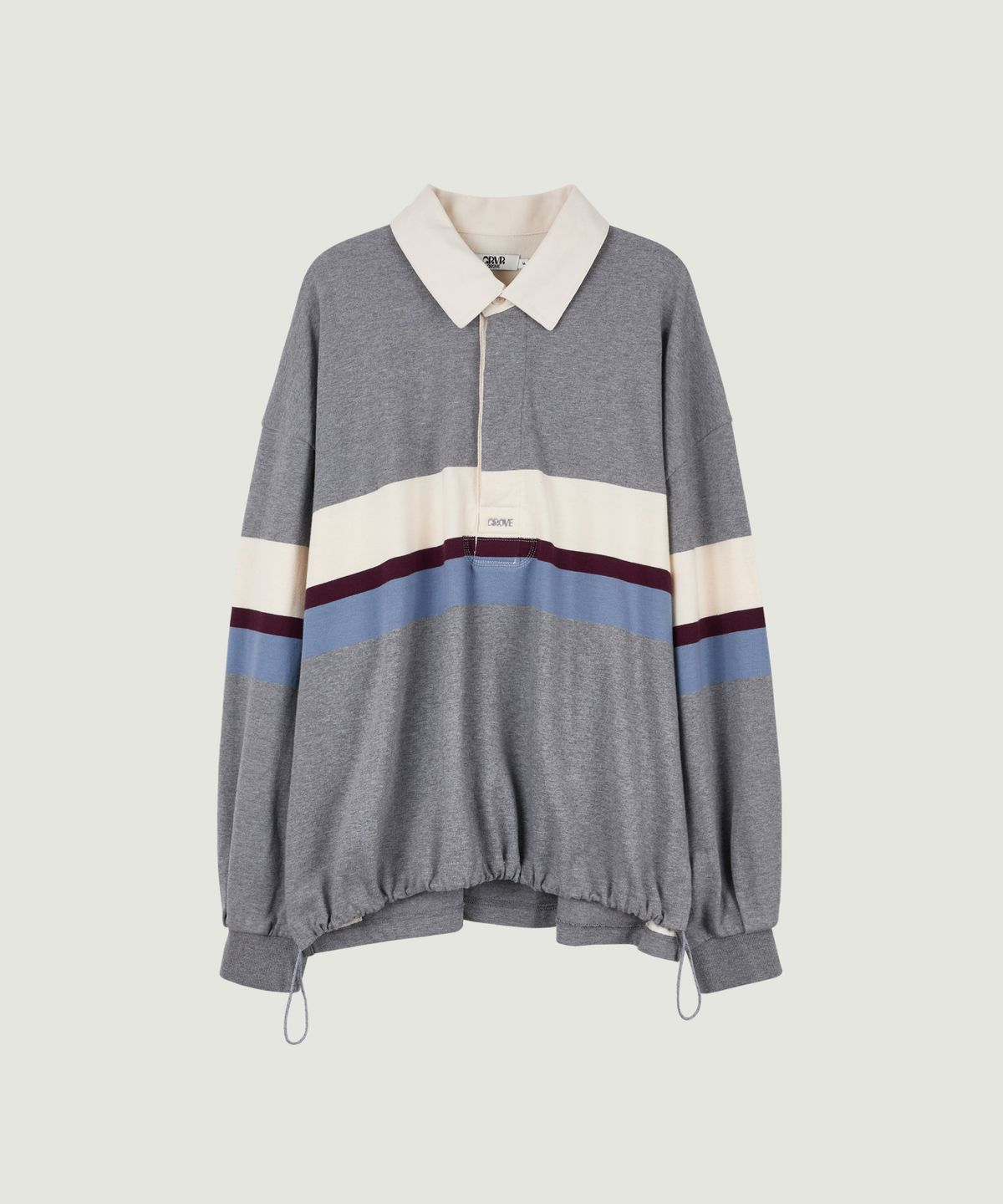 그로브(GROVE) 26FW HAGUE RUGBY SWEATSHIRT (MELANGE GRAY)