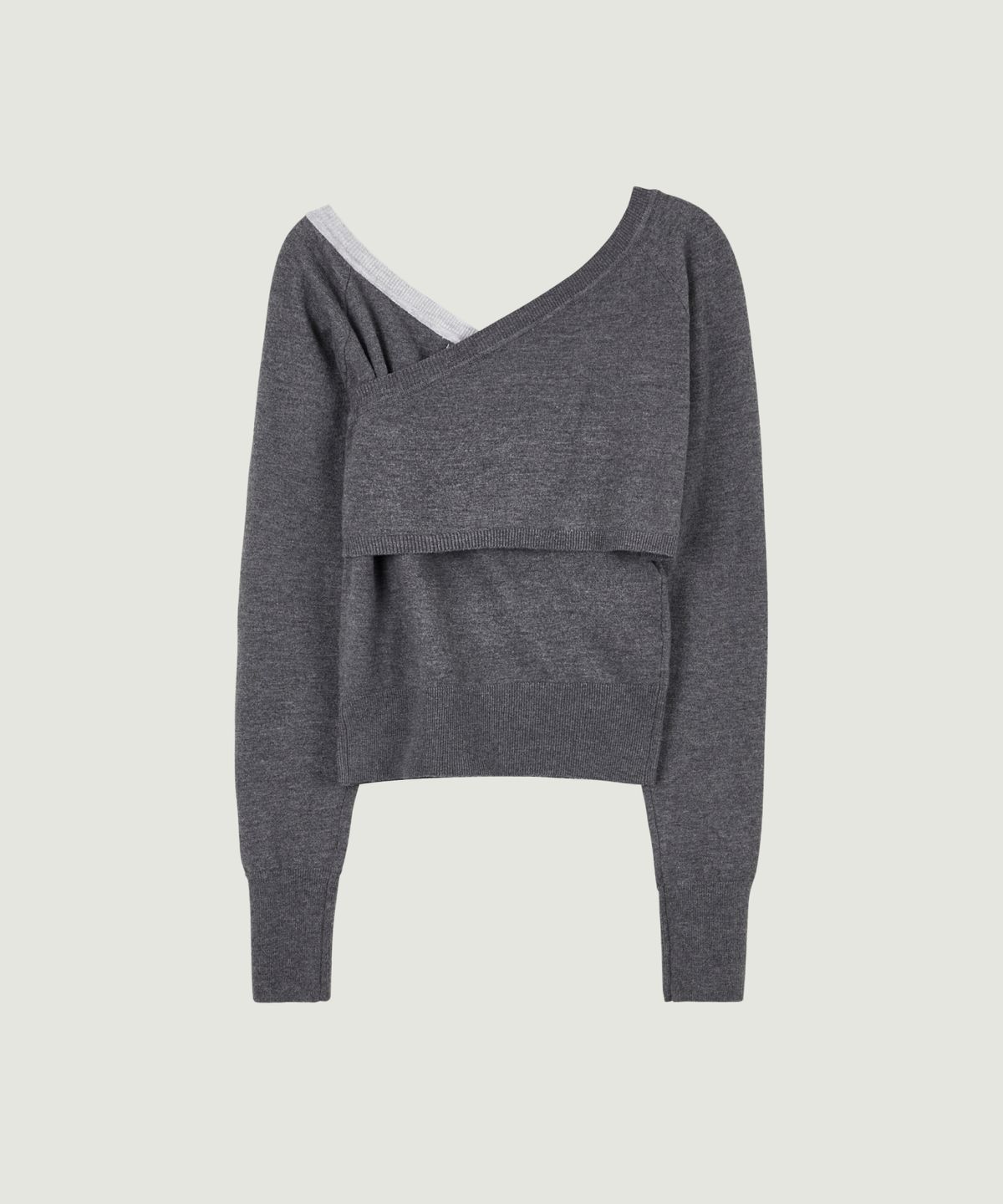 그로브(GROVE) SERENA LAYERED KNIT (MELANGE GRAY)