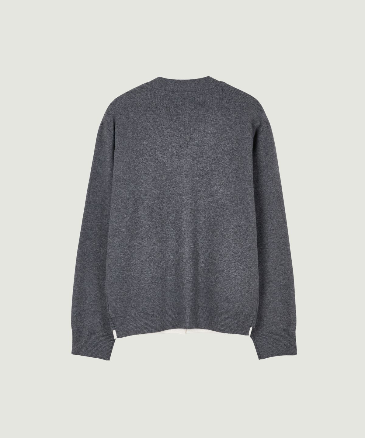 그로브(GROVE) 26FW ELI V-NECK DOUBLE CARDIGAN (CHARCOAL)