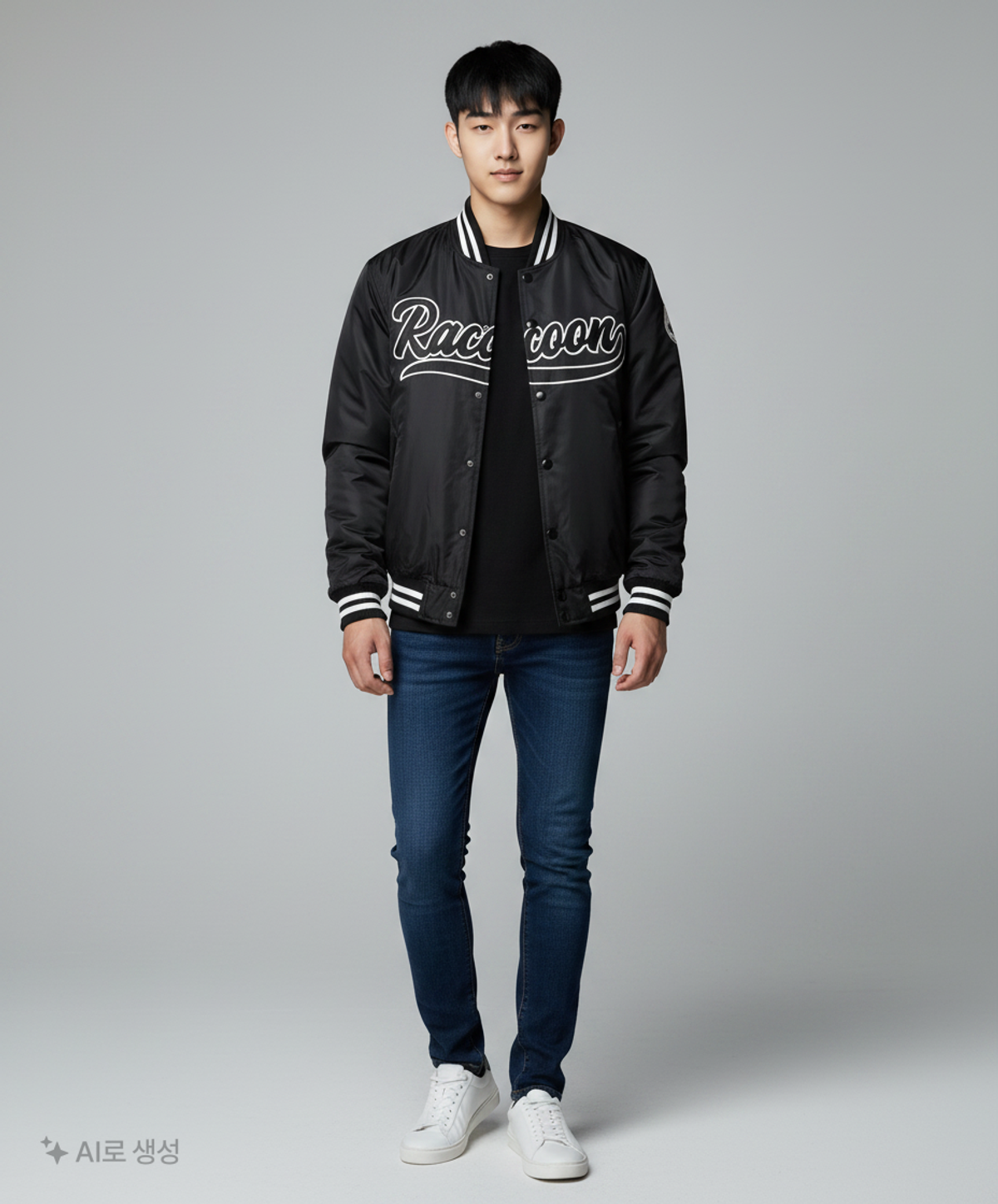 테이크이지(TAKEASY) 라쿠 베이스볼 오버자켓(블랙) S