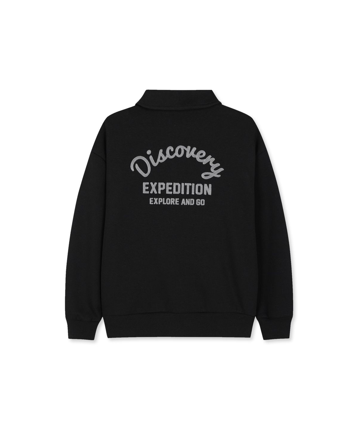디스커버리 키즈(DISCOVERY KIDS) 키즈 반집업 기모 맨투맨-팬츠 2SET (BLACK)