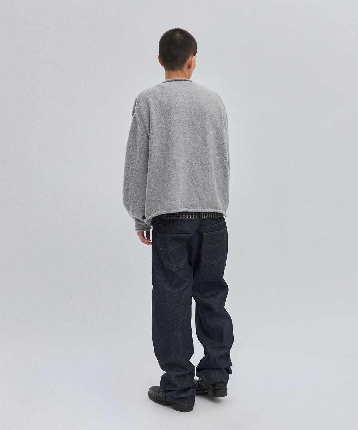 스웨이드(SUADE) SHEARLING KNIT CARDIGAN [GRAY]