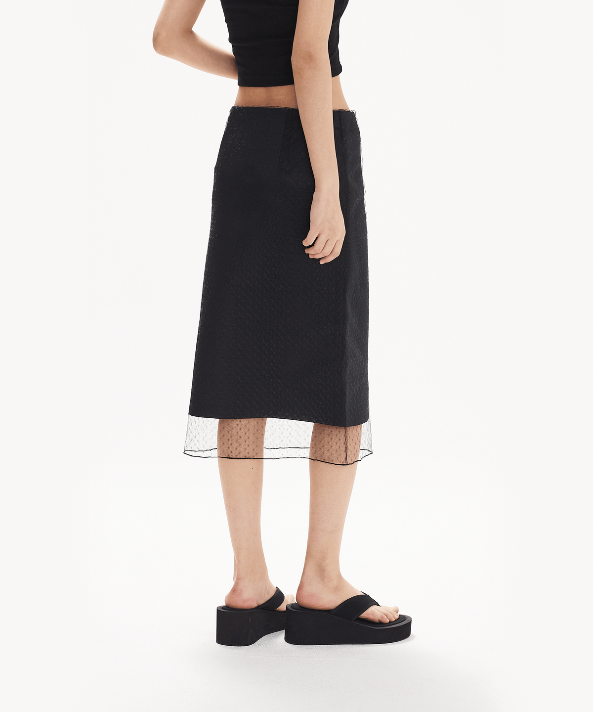 레인지(RANGE) 타란튤라 레이어드 스커트 (블랙)