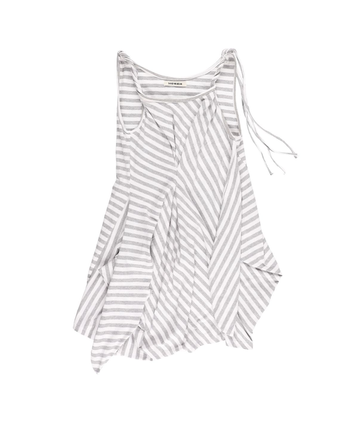 샌드뮤지엄(SAND MUSEUM) TIE LAYERED DRESS [Stripe Gray]