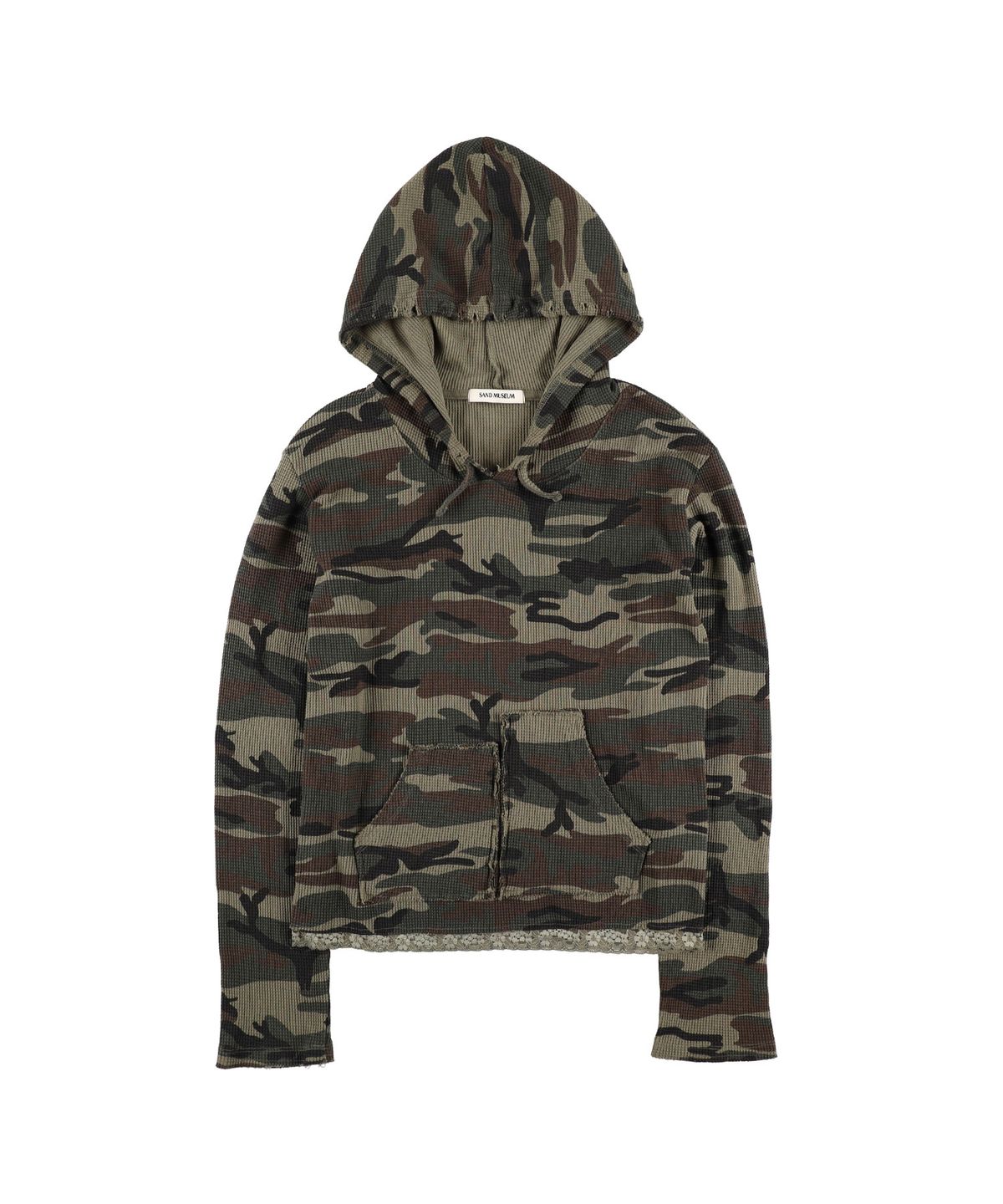 샌드뮤지엄(SAND MUSEUM) LACE WAFFLE HOODIE [Camo Olive]