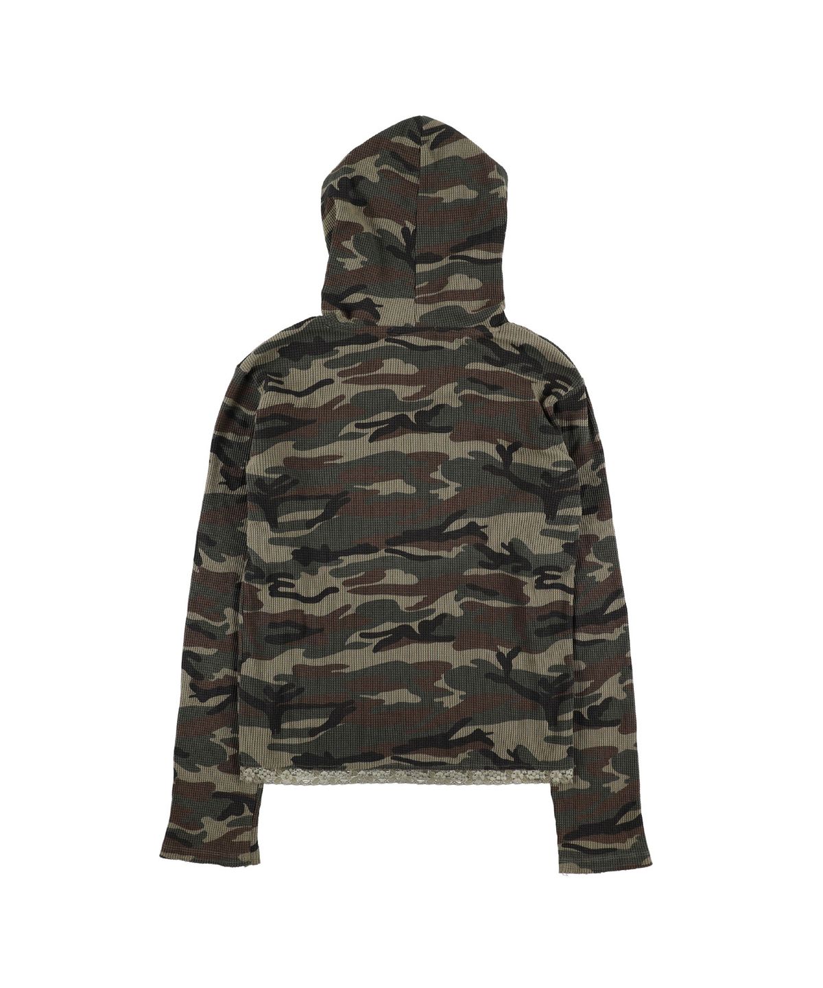샌드뮤지엄(SAND MUSEUM) LACE WAFFLE HOODIE [Camo Olive]