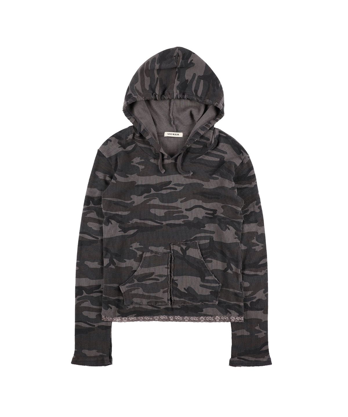 샌드뮤지엄(SAND MUSEUM) LACE WAFFLE HOODIE [Camo Charcoal]