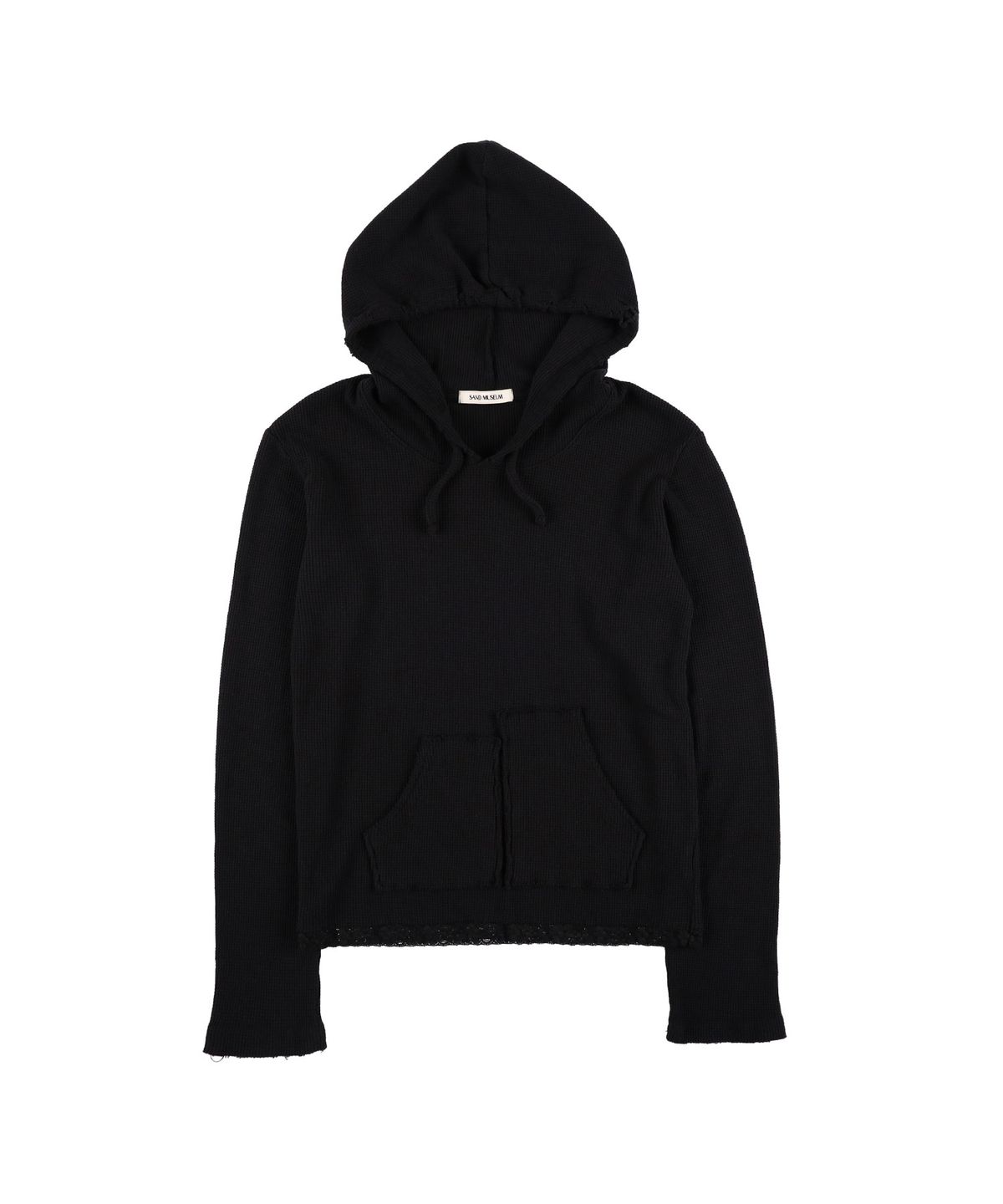 샌드뮤지엄(SAND MUSEUM) LACE WAFFLE HOODIE [Black]