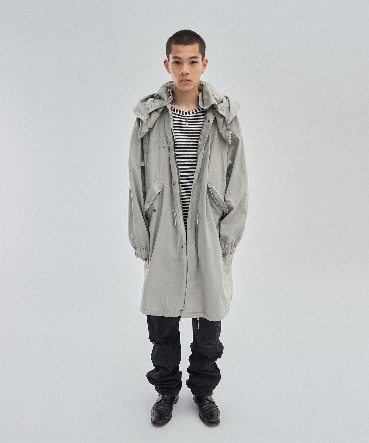 스웨이드(SUADE) FISHTAIL JACKET [LIGHT GRAY]