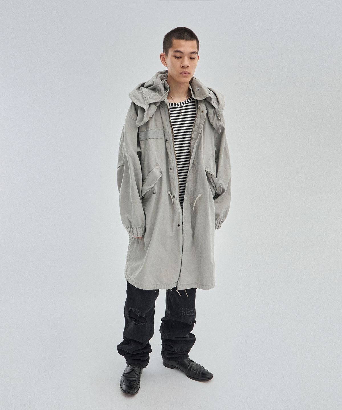 스웨이드(SUADE) FISHTAIL JACKET [LIGHT GRAY]