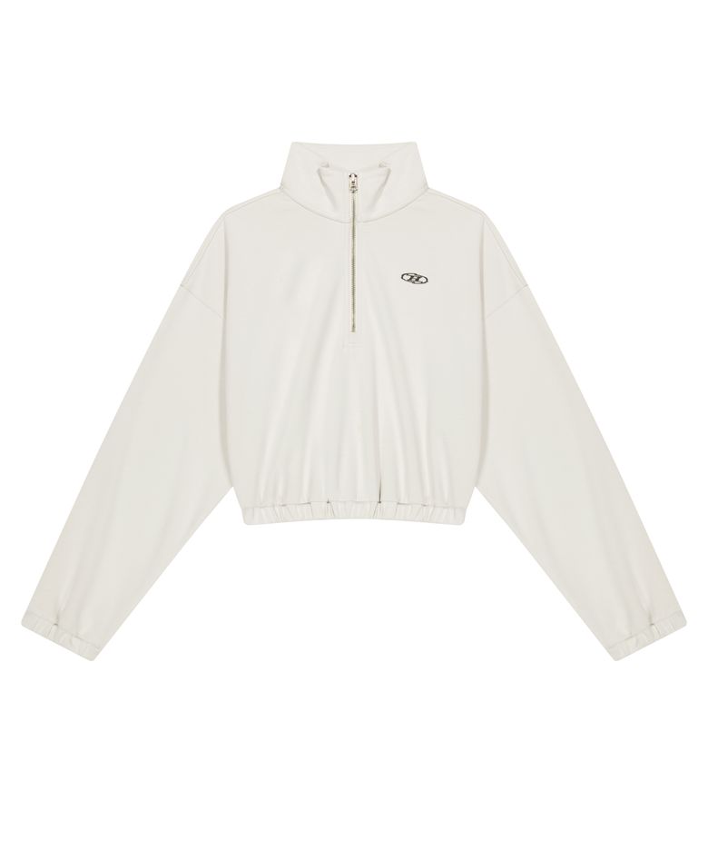 W B PENDANT HALF ZIP-UP PULLOVER [IVORY]