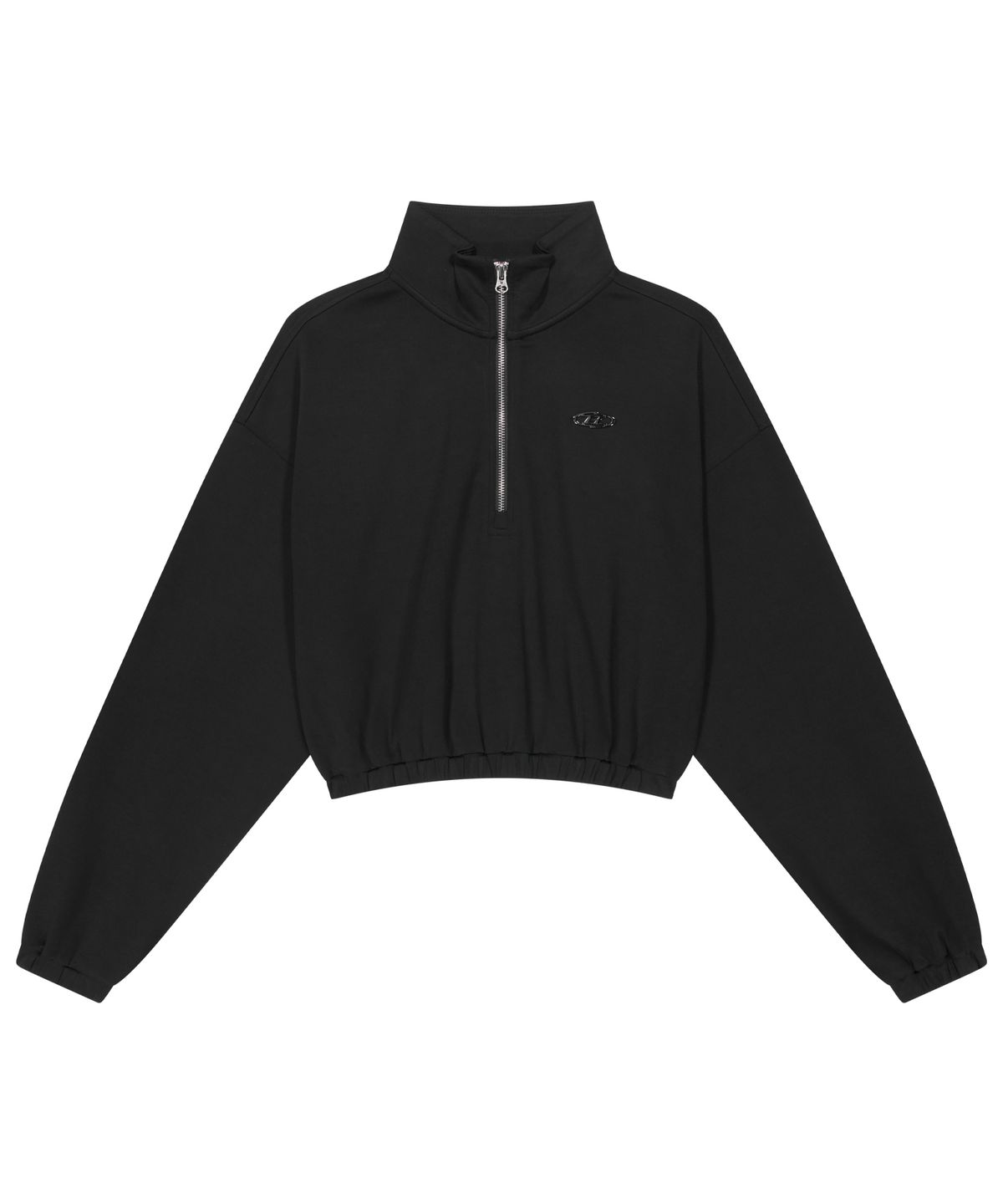 본투윈(BORN TO WIN) W B PENDANT HALF ZIP-UP PULLOVER [BLACK]