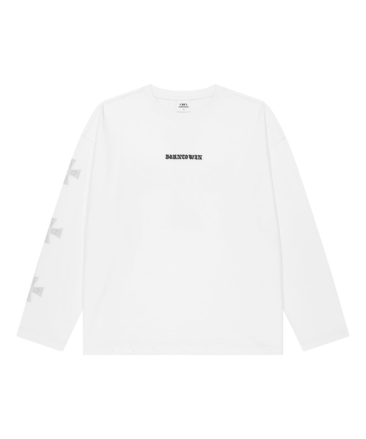 본투윈(BORN TO WIN) GOTHIC CROSS LONG SLEEVE [WHITE]