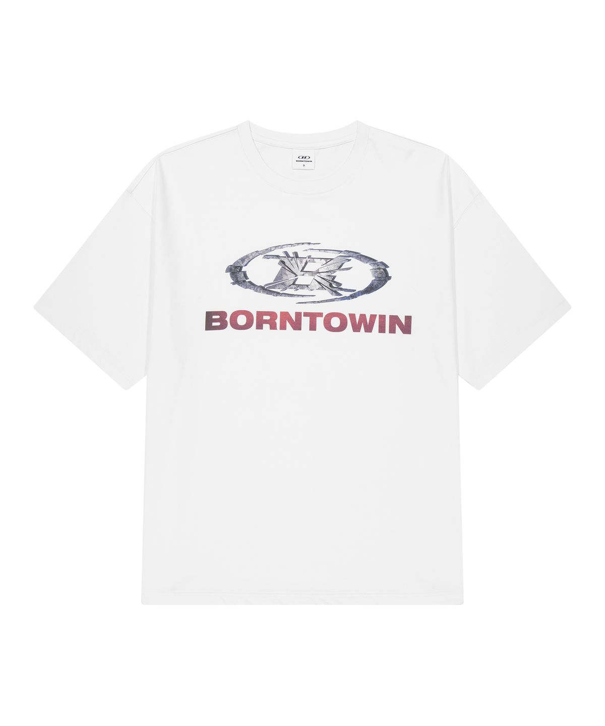 본투윈(BORN TO WIN) DAMAGED SYMBOL B LOGO T-SHIRTS [WHITE]