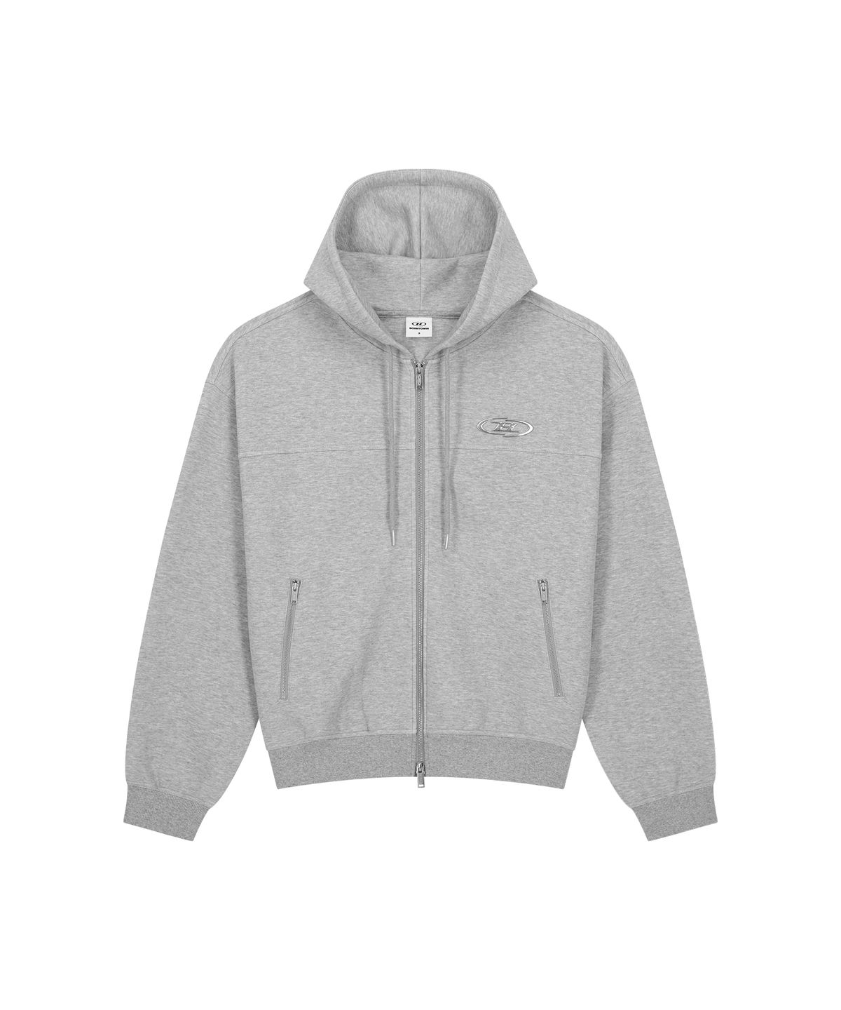 본투윈(BORN TO WIN) CHROME B TECH FOAM HOODIE ZIP-UP [MELANGE GREY]