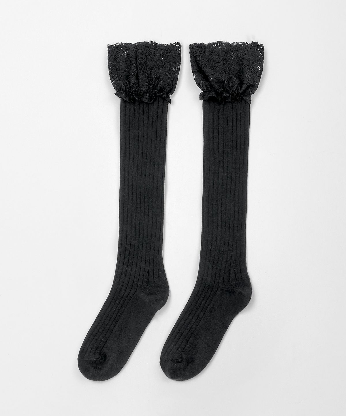 몽돌(MONGDOL) 레이스 레이어드 니삭스 블랙 MDAC062BLACK