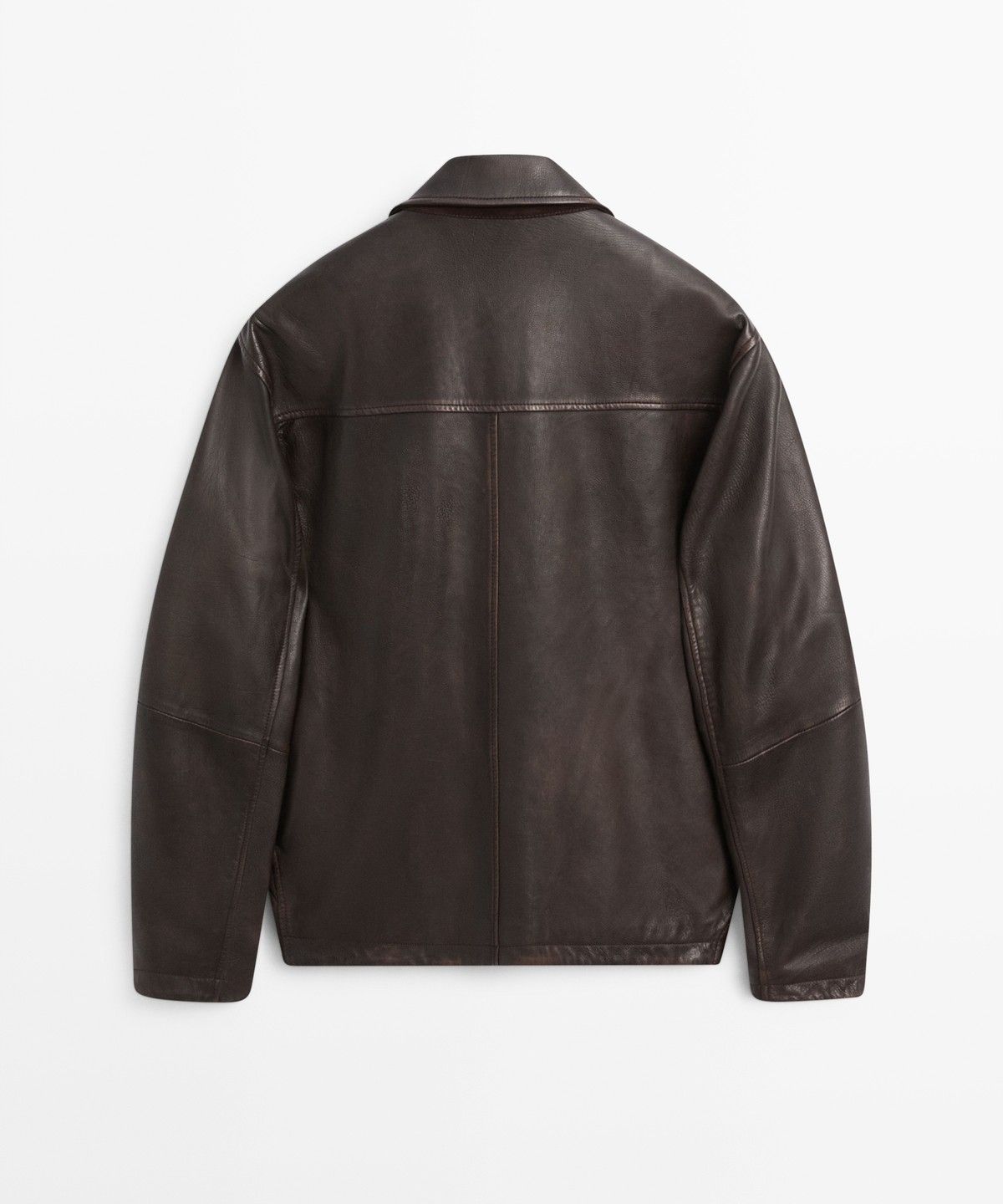 마시모두띠(MASSIMO DUTTI) 토글 코듀로이 칼라 나파 가죽 재킷