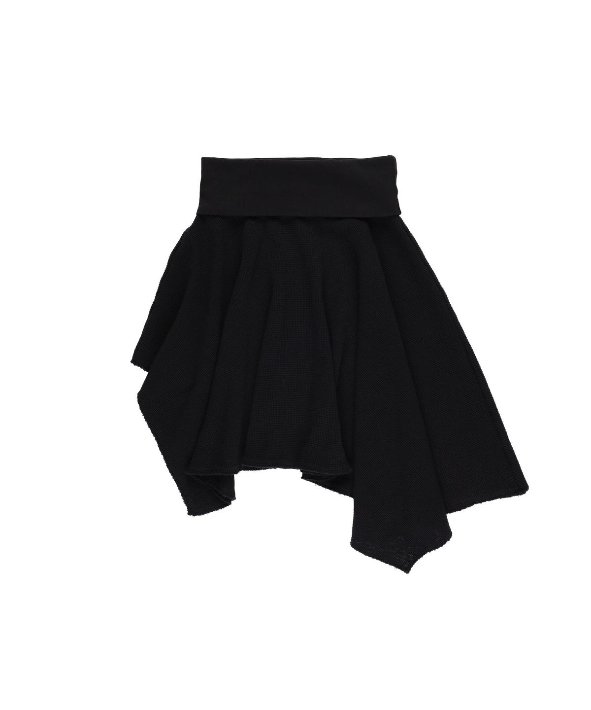 샌드뮤지엄(SAND MUSEUM) FOLDED WAFFLE LAYERED SKIRT [Black]