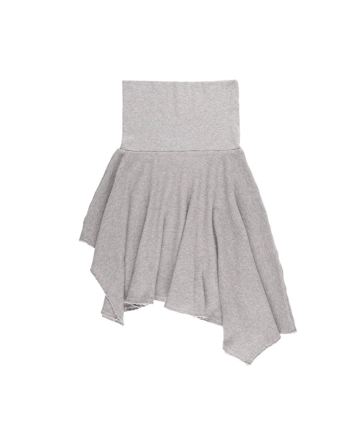 샌드뮤지엄(SAND MUSEUM) FOLDED WAFFLE LAYERED SKIRT [Gray]