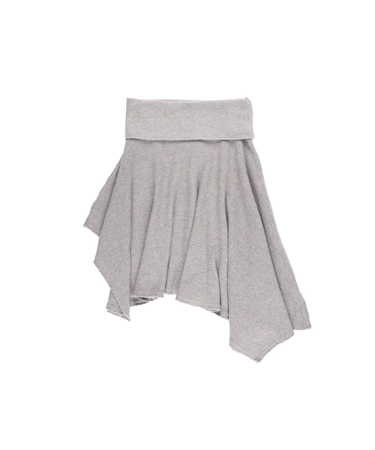샌드뮤지엄(SAND MUSEUM) FOLDED WAFFLE LAYERED SKIRT [Gray]