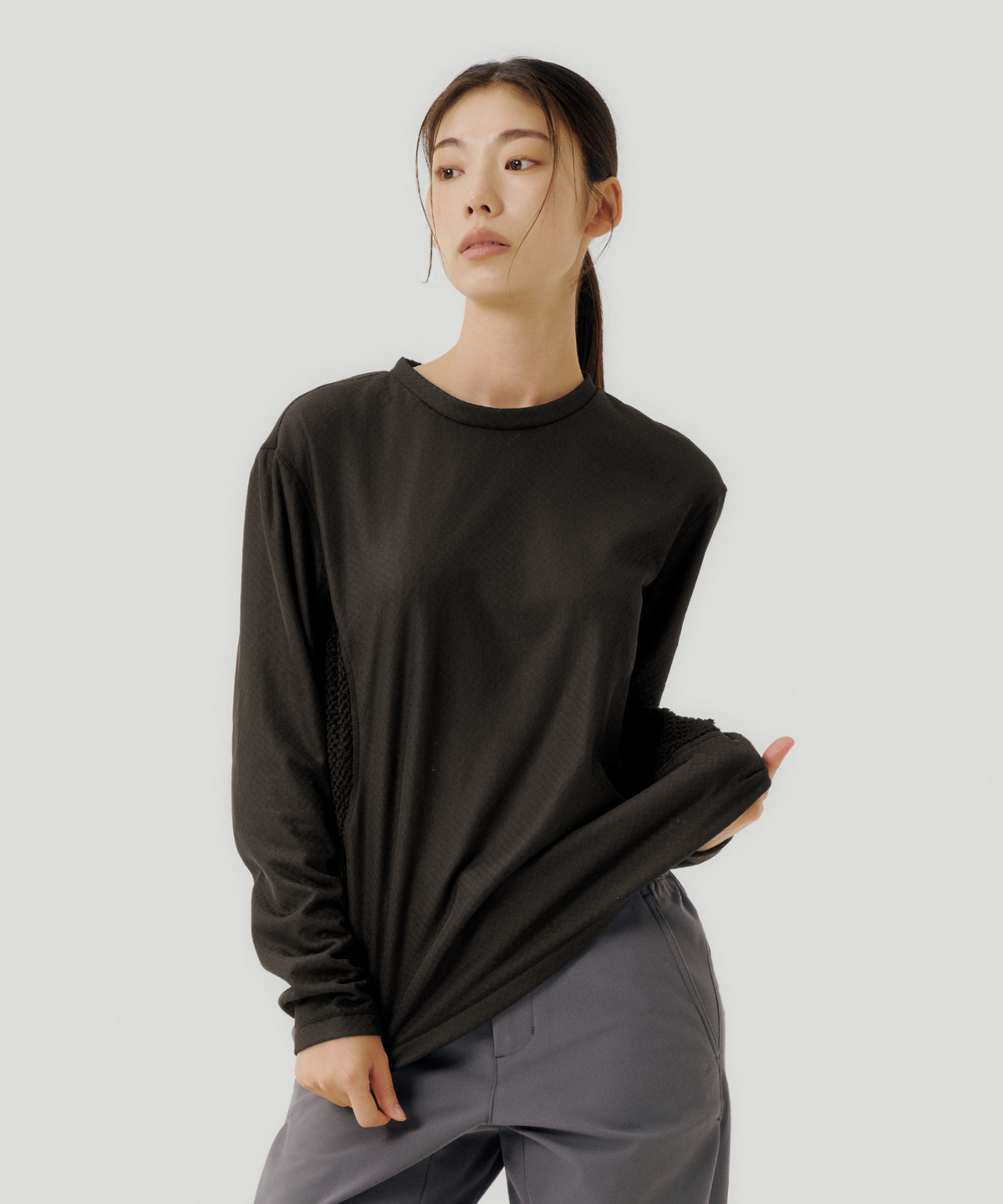 어반사이드 어패럴(URBANSIDE APPAREL) 제로인 옥타 에어 롱슬리브 티셔츠