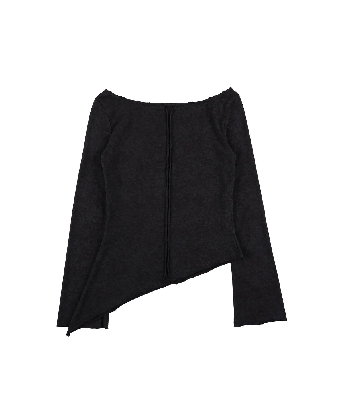샌드뮤지엄(SAND MUSEUM) DAMAGED BOAT NECK TEE [Black]