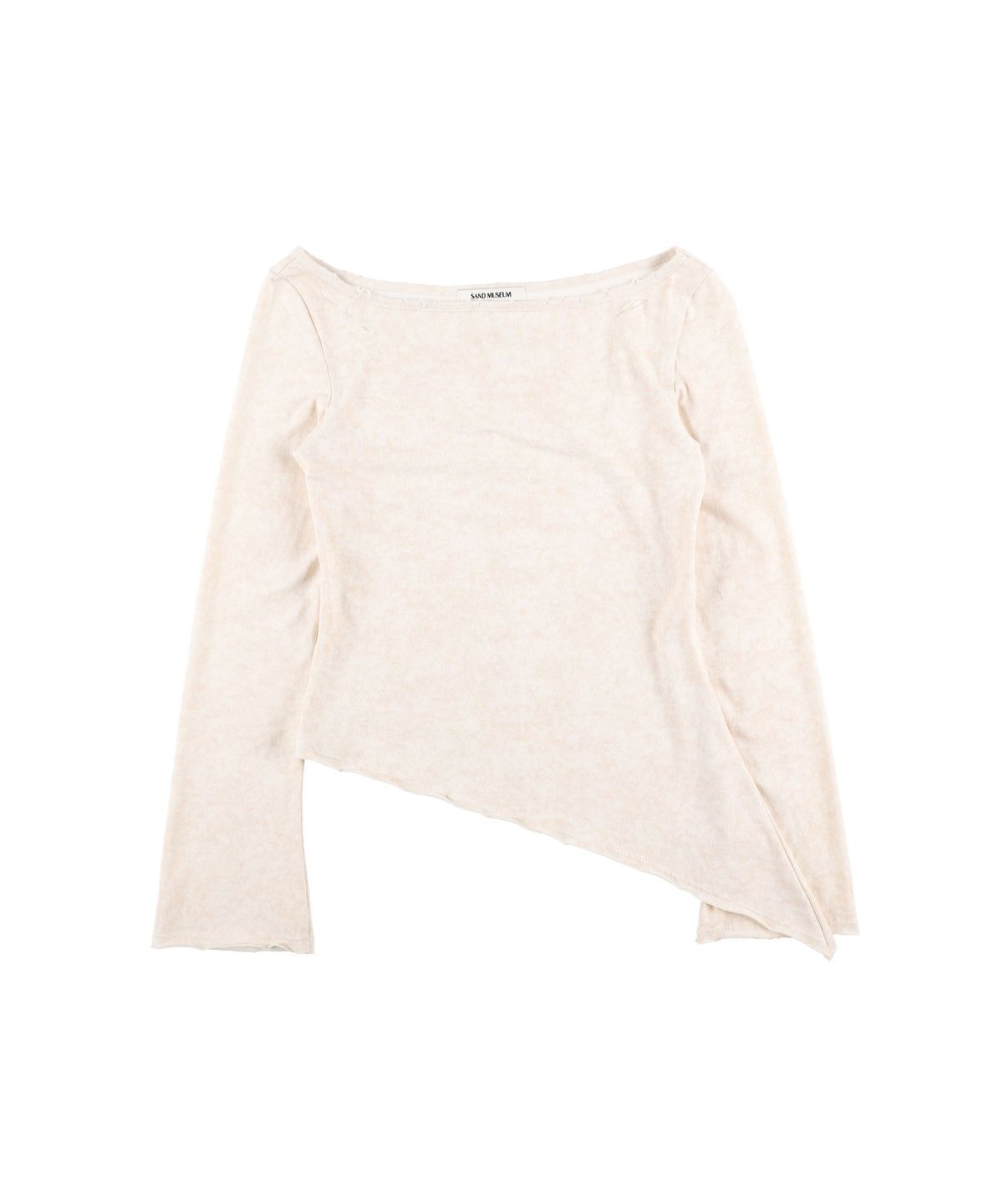 샌드뮤지엄(SAND MUSEUM) DAMAGED BOAT NECK TEE [Ivory]