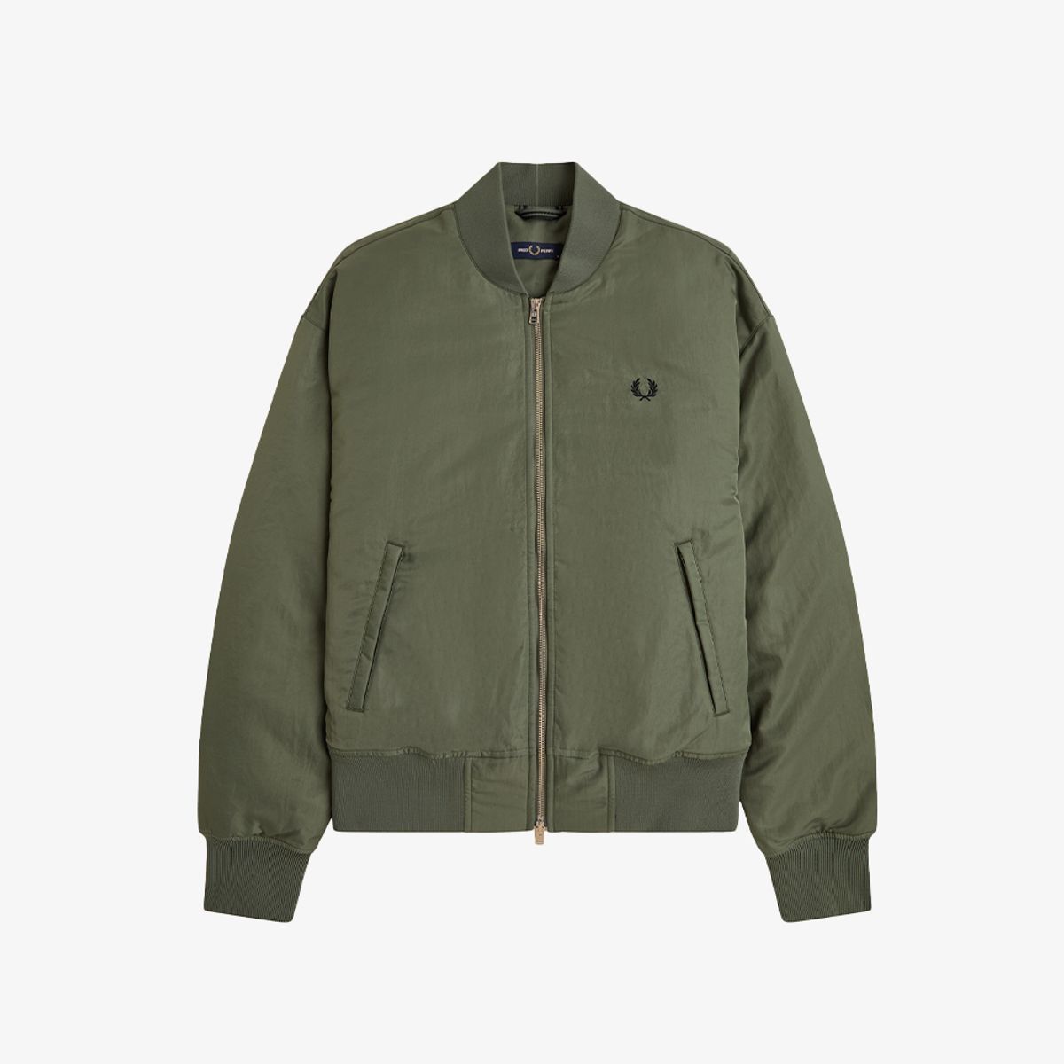 프레드페리(FRED PERRY) [Sport] 퀼티드 테니스 보머 재킷 - 로렐리스그린 AFPM2G33318-X21