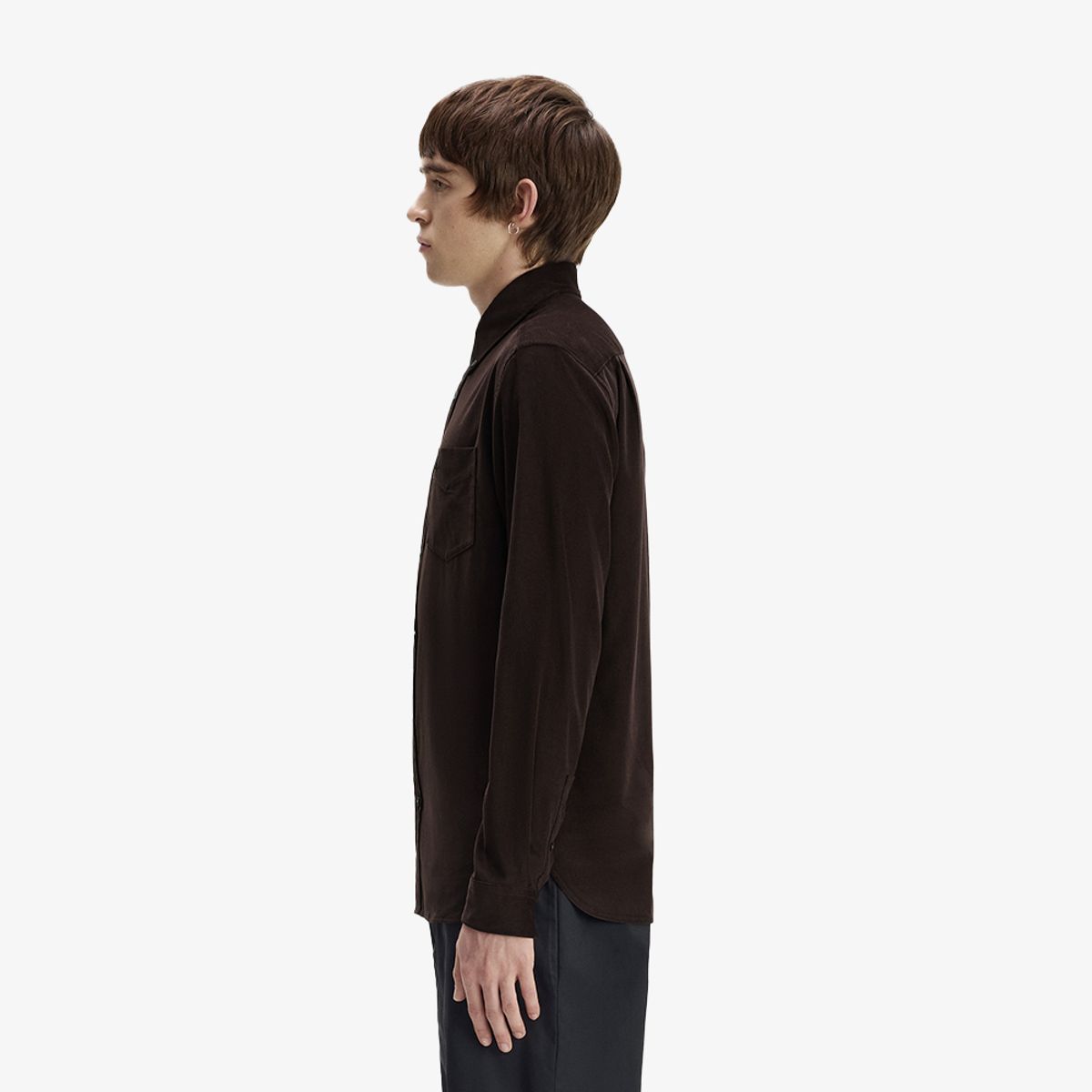 프레드페리(FRED PERRY) [Sharp] 니들 코듀로이 셔츠 - 리치브라운 AFPM2G33462-33C