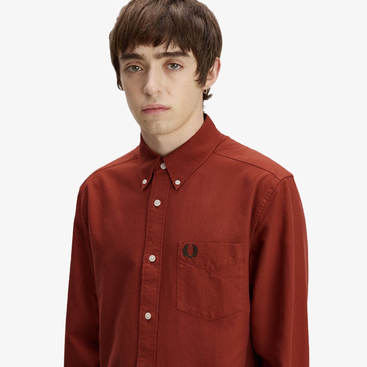 프레드페리(FRED PERRY) [Baseline] 롱 슬리브 옥스포드 셔츠 - 브랜디 AFPM2G35516-28C