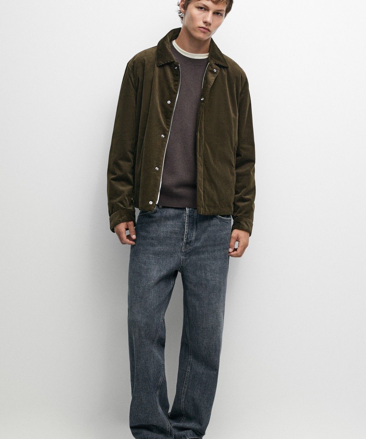 마시모두띠(MASSIMO DUTTI) 플래킷 디테일 코듀로이 자켓