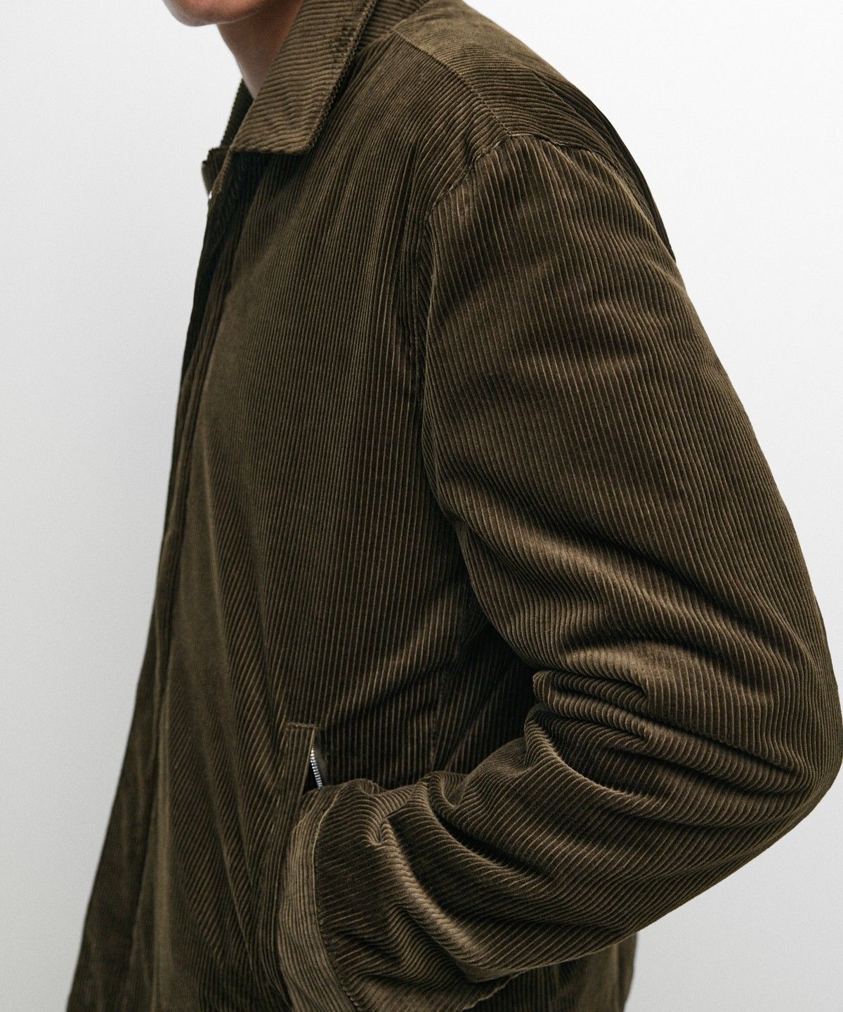마시모두띠(MASSIMO DUTTI) 플래킷 디테일 코듀로이 자켓