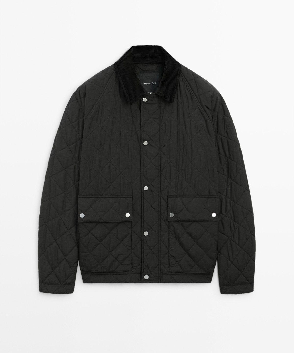 마시모두띠(MASSIMO DUTTI) 코듀로이 칼라 누비 자켓