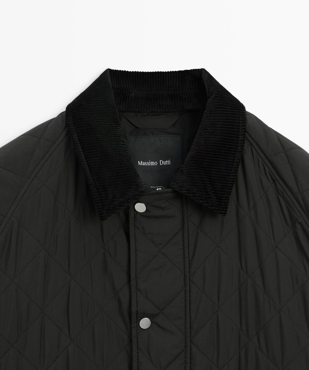 마시모두띠(MASSIMO DUTTI) 코듀로이 칼라 누비 자켓